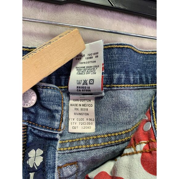 LUCKY BRAND DUNGAREES MEN'S 33X29 RIVINGTON LOOSE FIT DENIM JEANS BLUE WASH - Picture 4 of 14